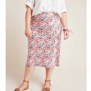 Anthropologie Isla Bias Midi Skirt